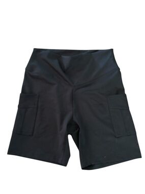 PINK active black bike shorts with pockets size small